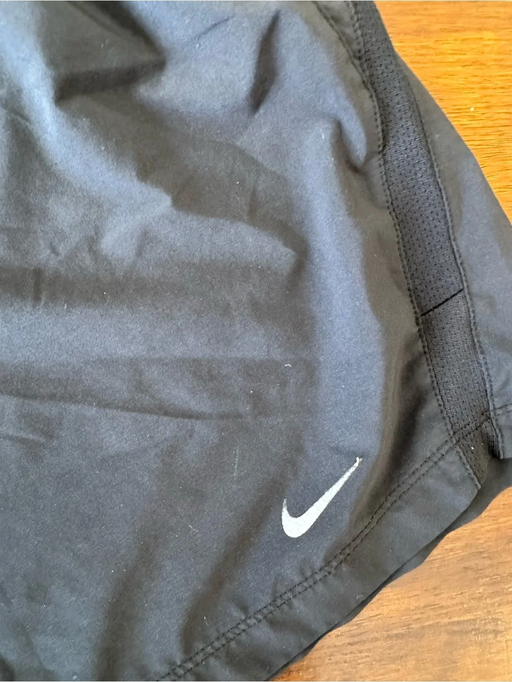 Nike DRI-FIT Size XL Womens Black Stretch Waist Lined Pocket Running Shorts